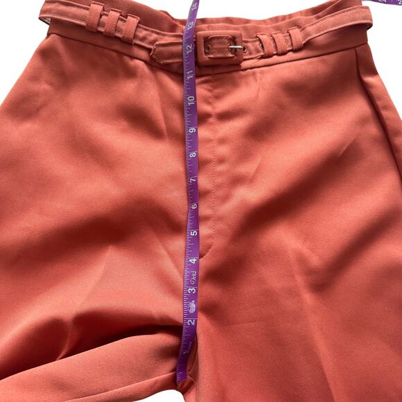 Vintage What's In a Name Wide leg Bell bottom pants Women 25 Orange Union 80s - Picture 11 of 16